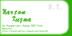 marton kuzma business card